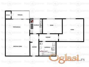 Na prodaju – dvoiposoban, svetao stan od 65 m² na premium lokaciji (Sajam / Nova Detelinara)